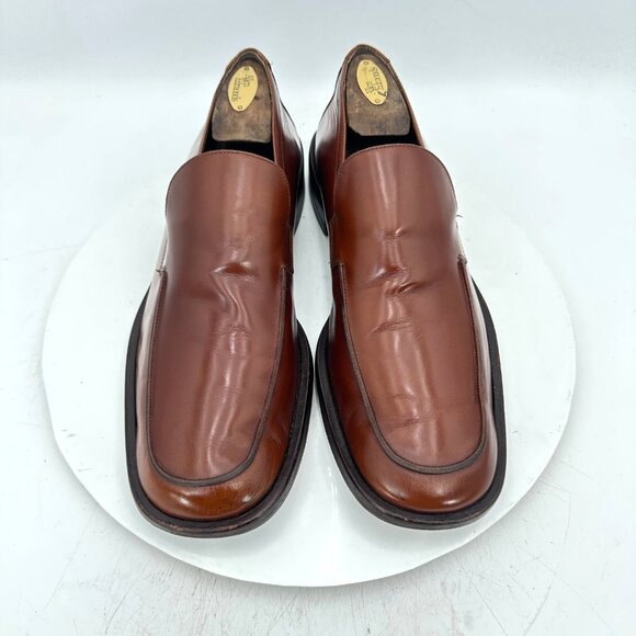 Gucci Men UK 9.5D US 10D Brown Leather Slip On Penny Loafer Dress Shoes - Picture 1 of 12